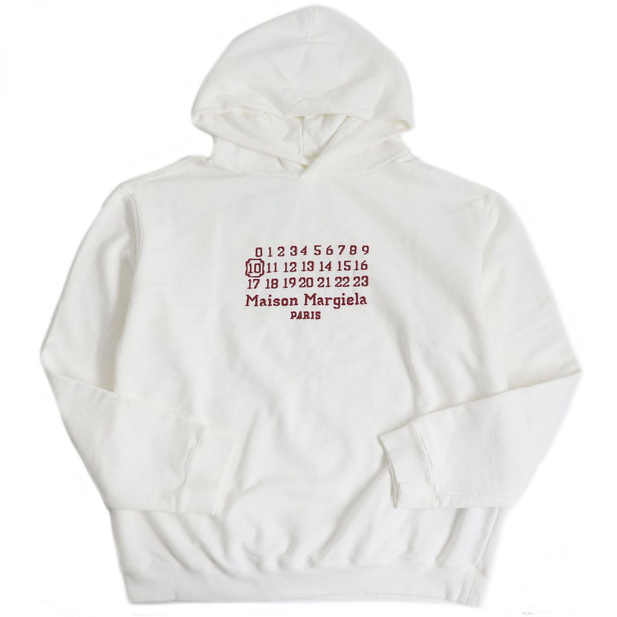 Maison Margiela Calendar Logo Hoodie Sweatshirt White