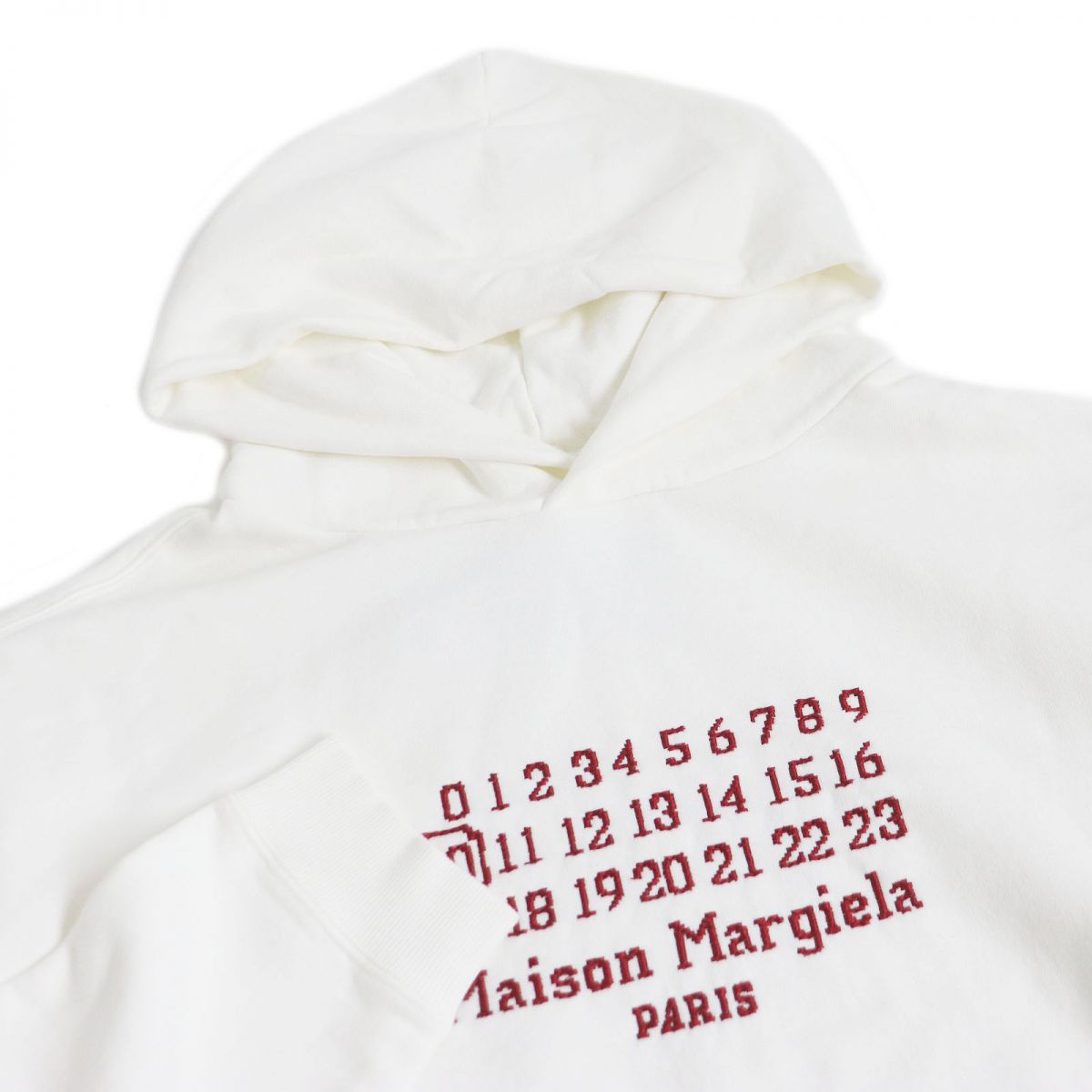 Maison Margiela Calendar Logo Hoodie Sweatshirt White