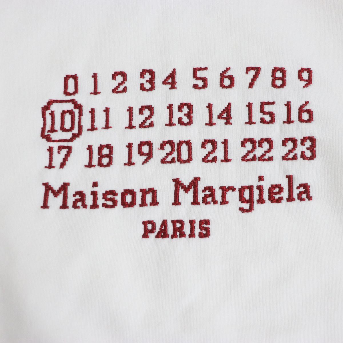 Maison Margiela Calendar Logo Hoodie Sweatshirt White