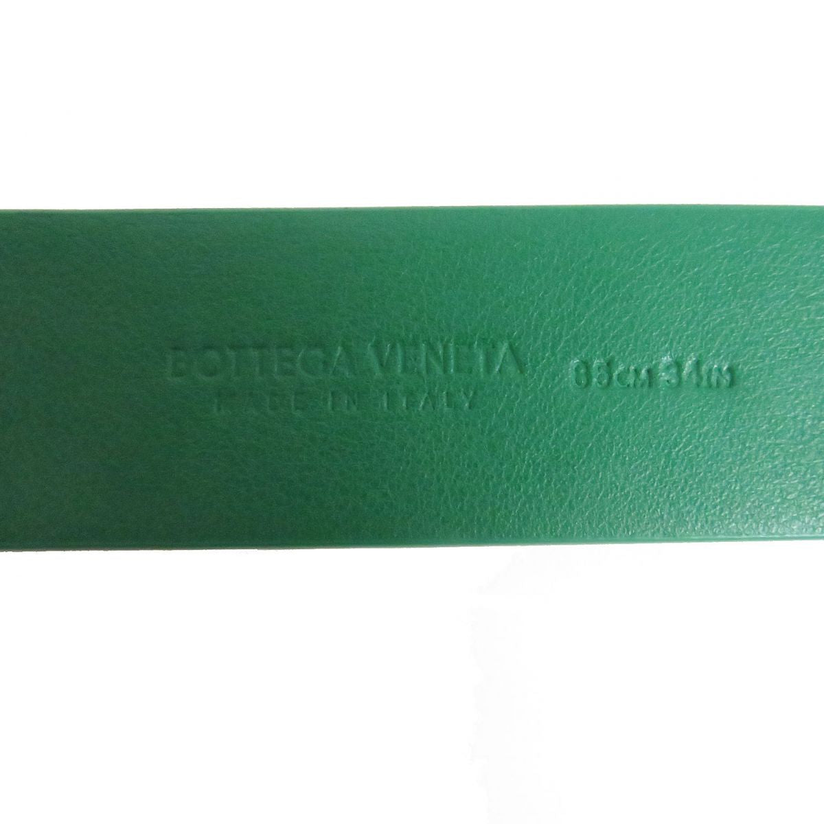 Bottega Veneta Leather Belt Silver Pin Buckle Green