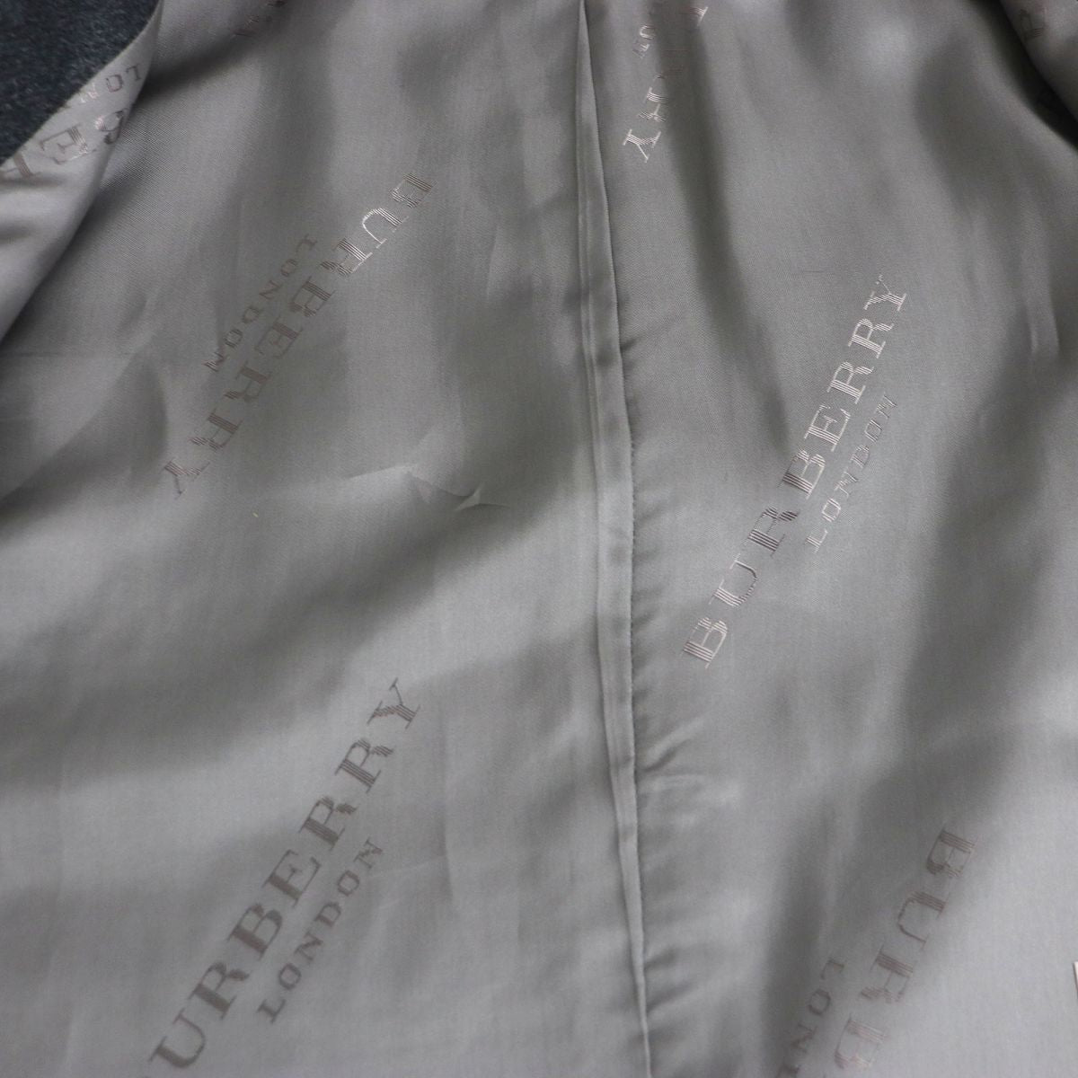 Burberry Wool Trench Coat Gray L Men's