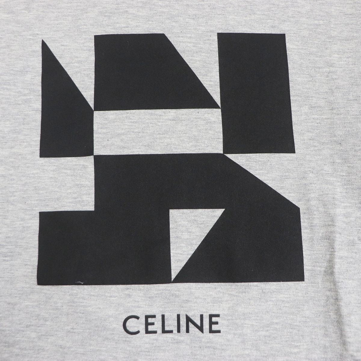 Celine Geometric Logo Cotton T-Shirt XS