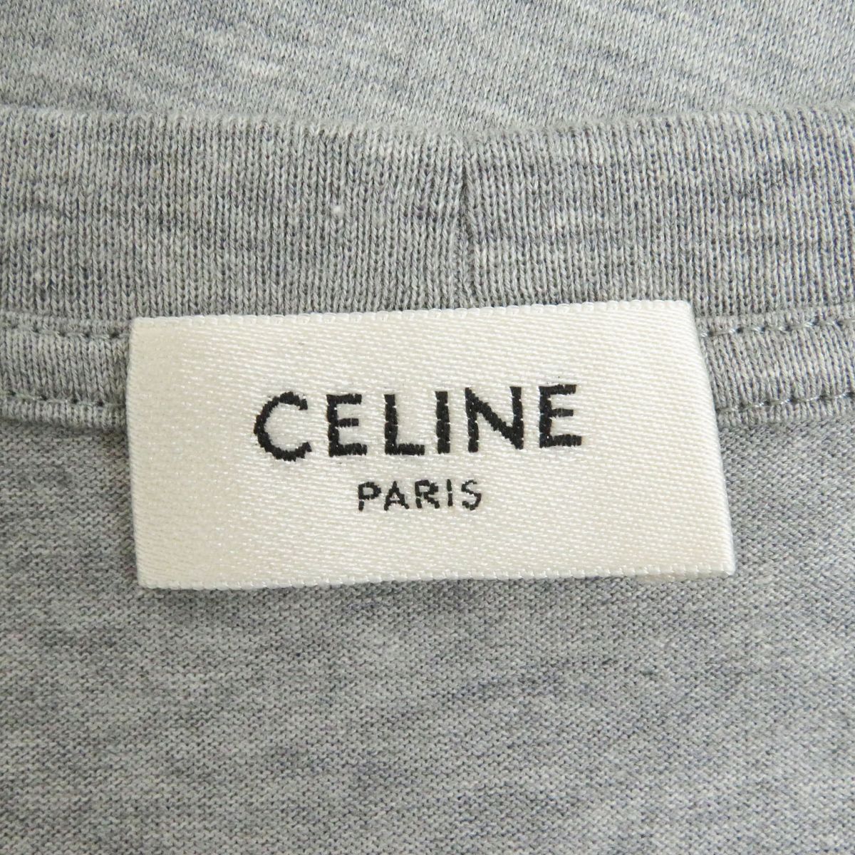 Celine Geometric Logo Cotton T-Shirt XS