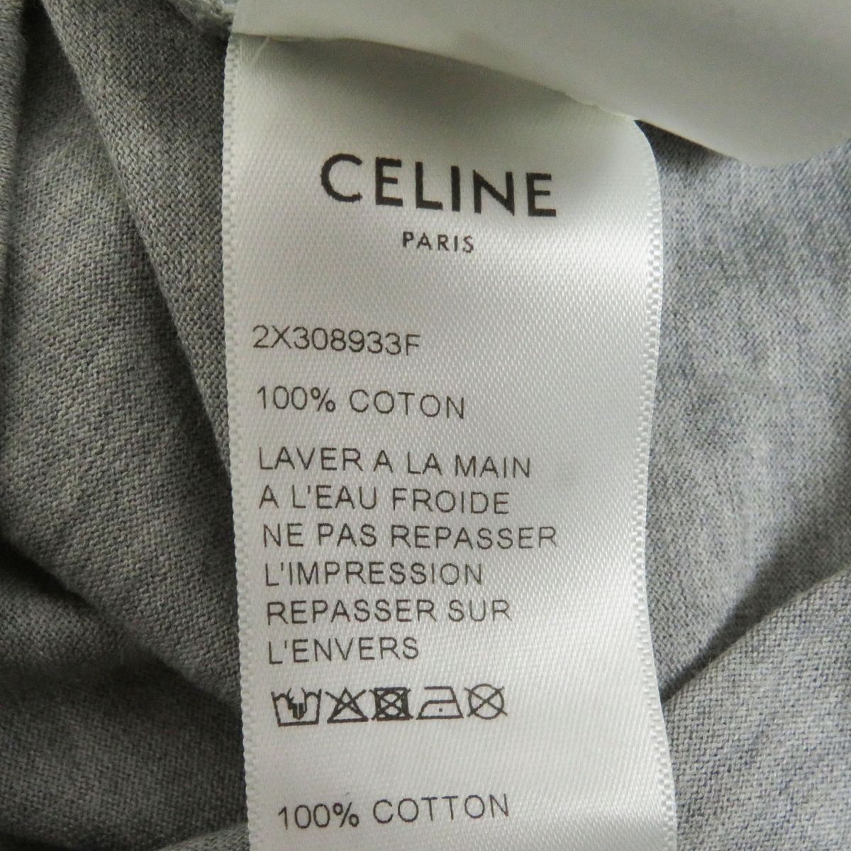 Celine Geometric Logo Cotton T-Shirt XS