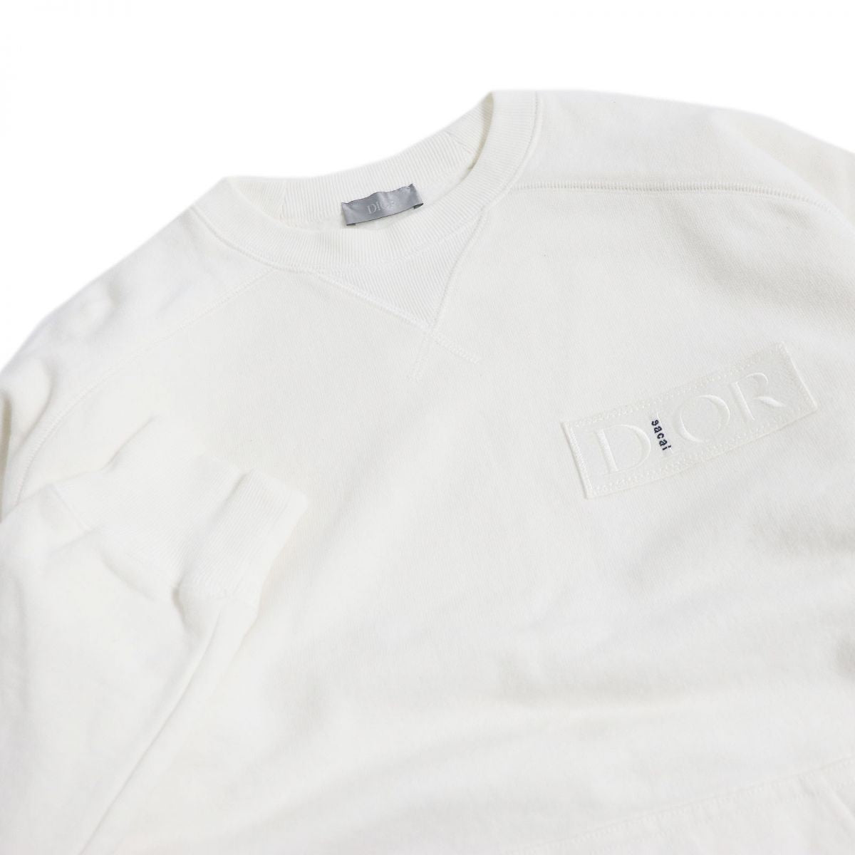 Dior Sacai Logo Patch Sweatshirt Ivory S