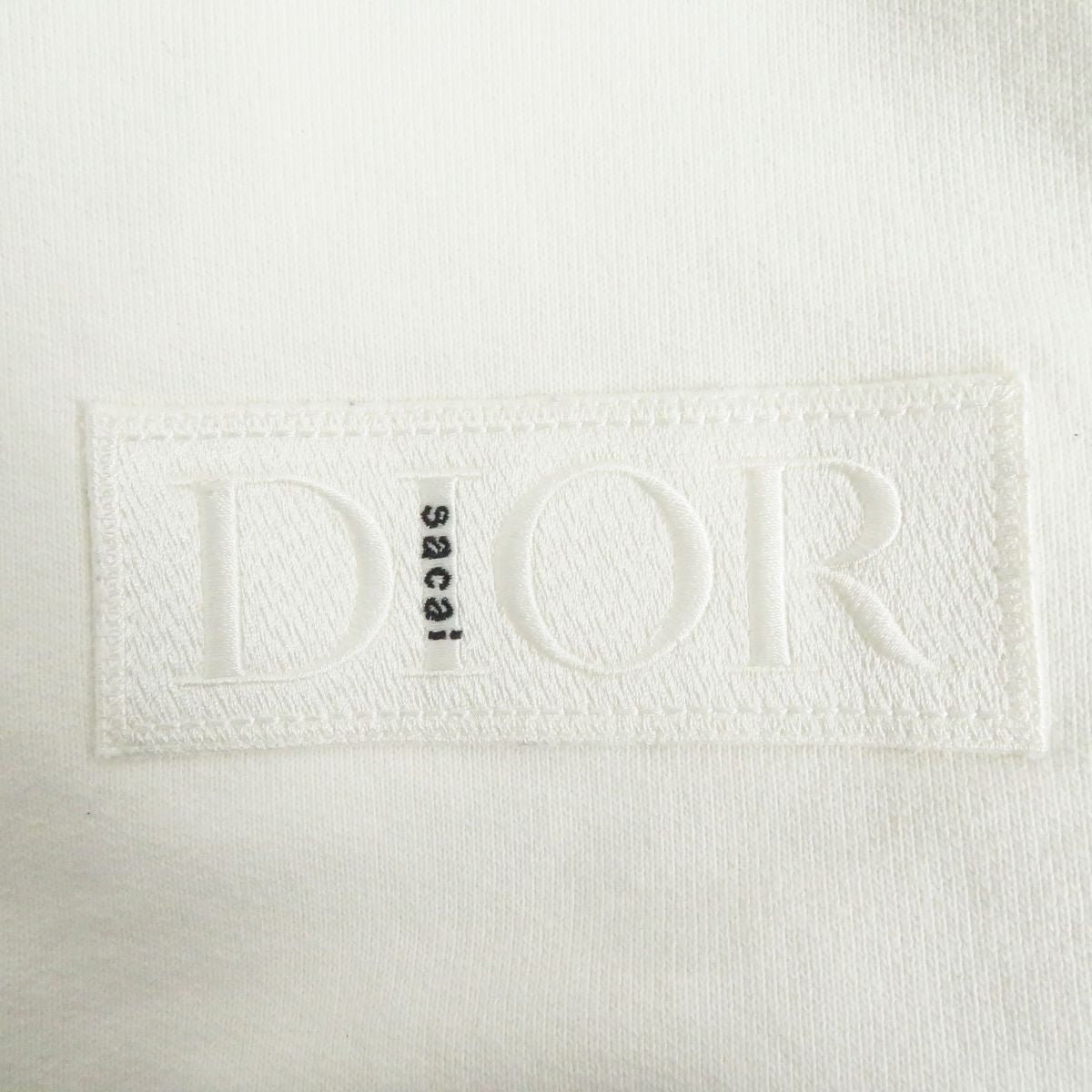 Dior Sacai Logo Patch Sweatshirt Ivory S