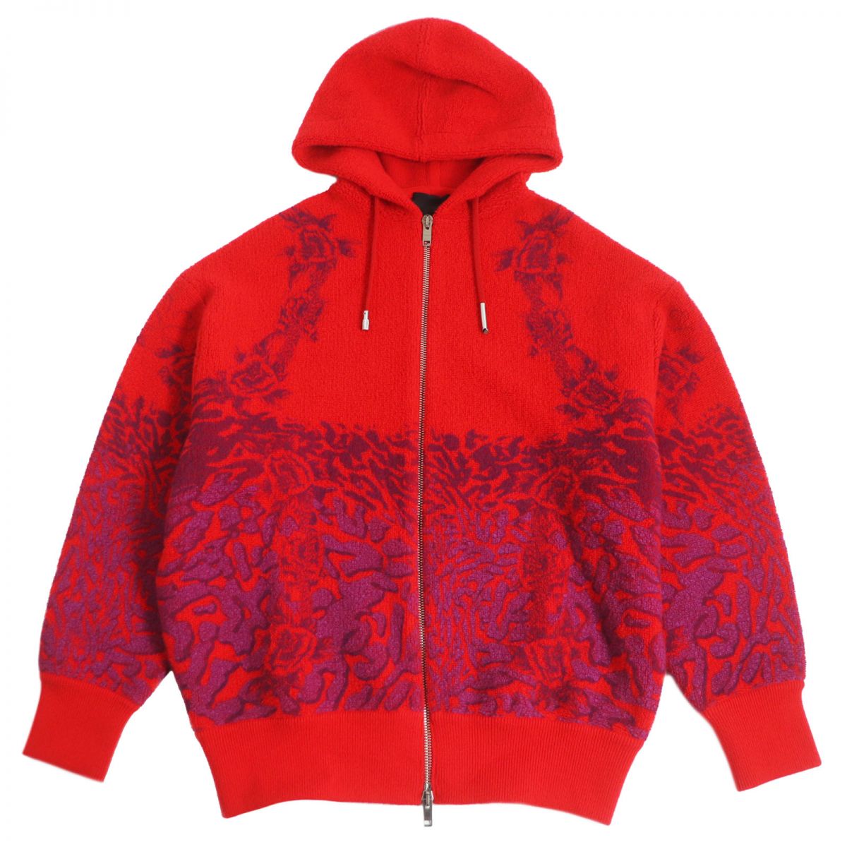 Givenchy Logo Print Zip Hoodie Red S