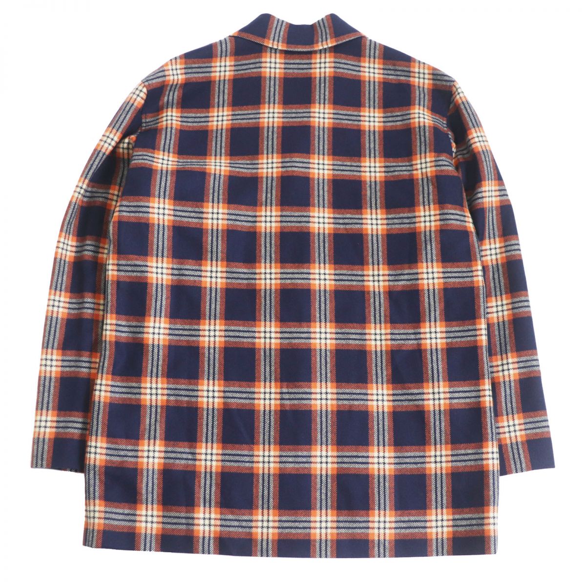 Gucci Cashmere Check Logo Gold Button Jacket