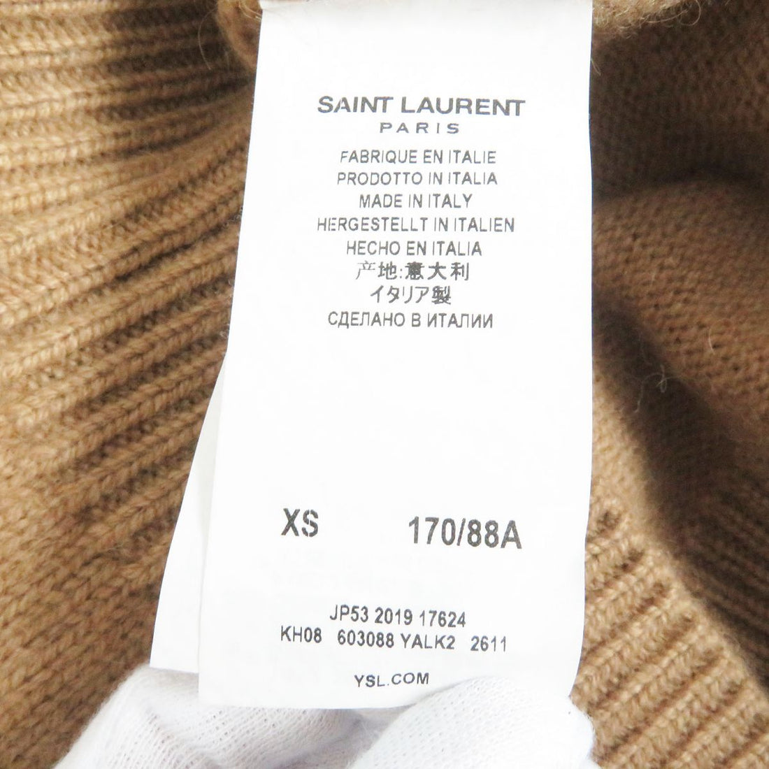 Saint Laurent Camel Knit Sweater XS