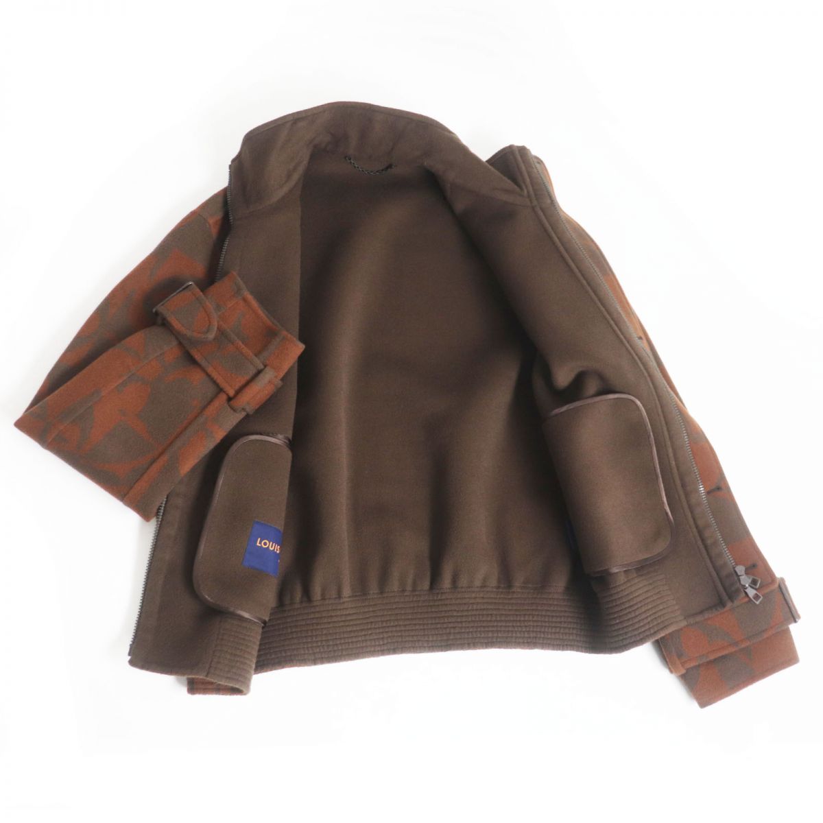 Louis Vuitton Wool Silk Monogram Blouson Jacket