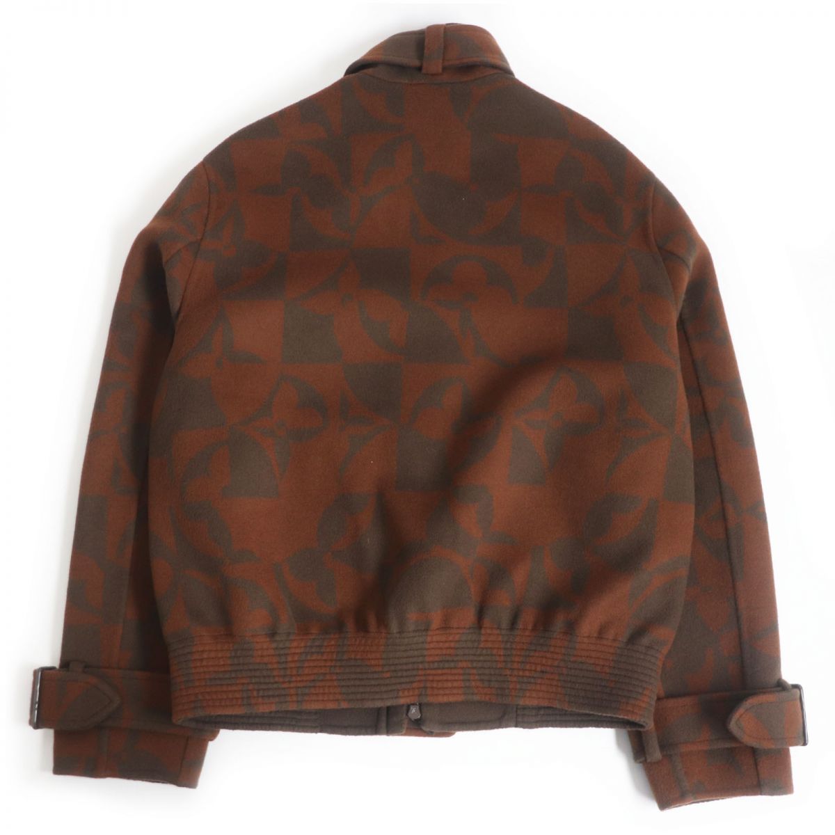 Louis Vuitton Wool Silk Monogram Blouson Jacket