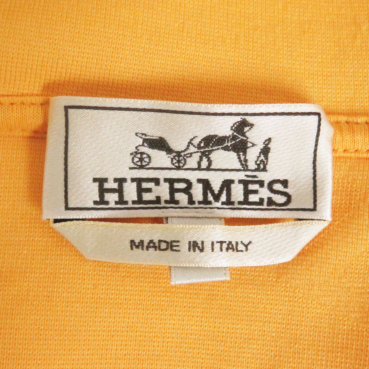 Hermes XXL Orange Embossed Zip Hoodie