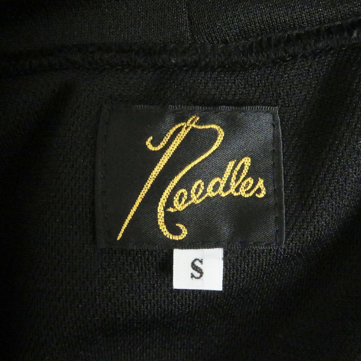 Needles Logo Embroidery Track Hoodie Jogger Set S Black