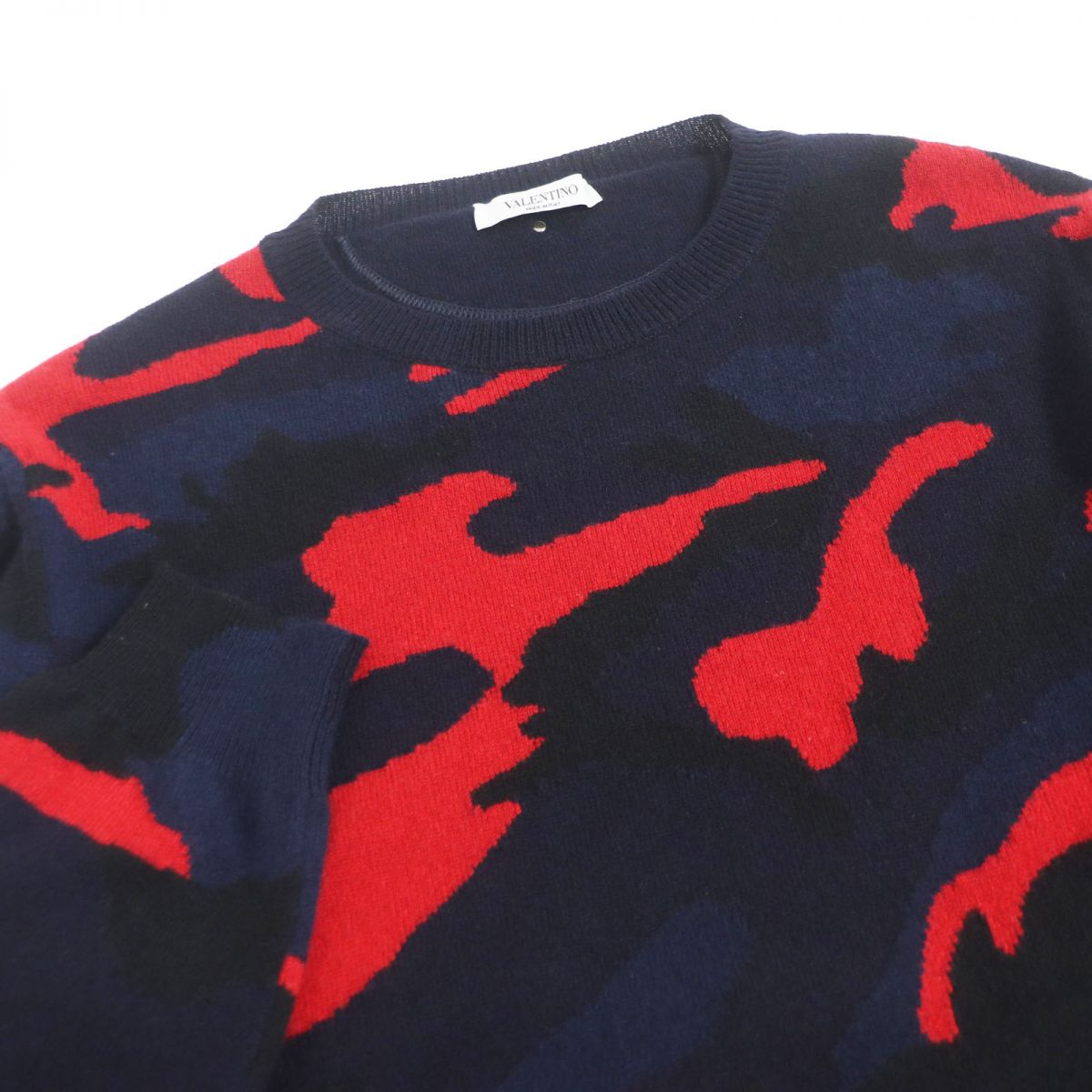 Valentino Camouflage Rockstud Cashmere Sweater M