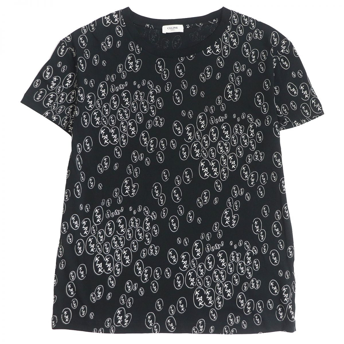 Celine Cotton T-Shirt XS Black