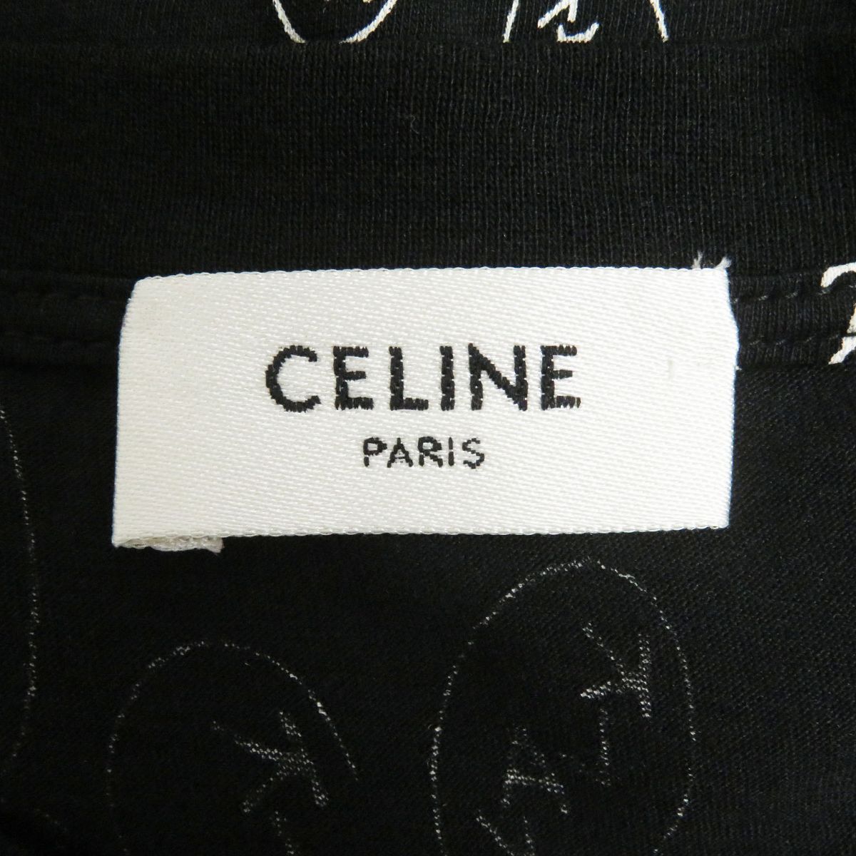 Celine Cotton T-Shirt XS Black