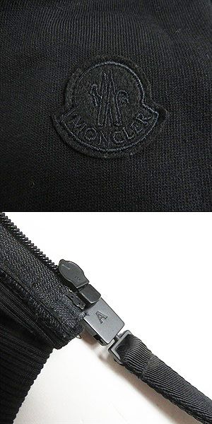 Moncler Black Zip Hoodie Back Print