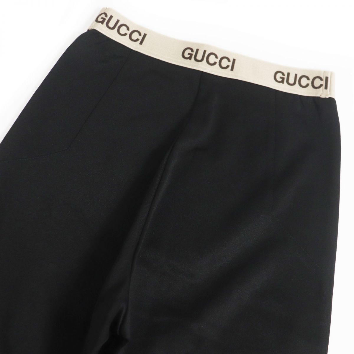 Gucci Ribbed Logo Leggings Black XS