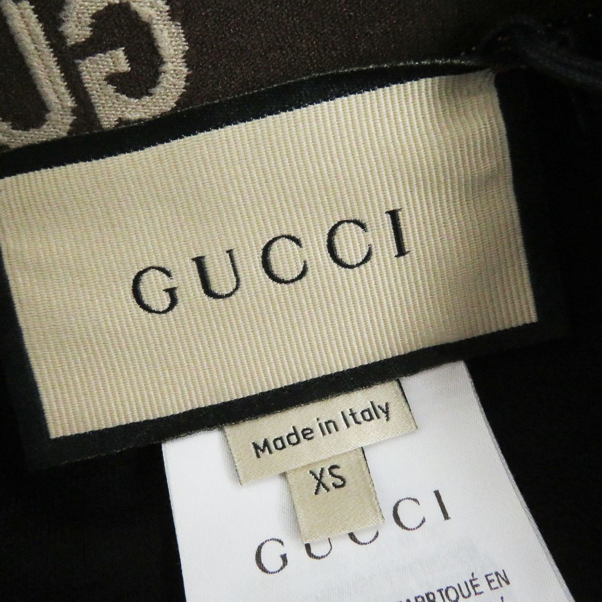 Gucci Ribbed Logo Leggings Black XS