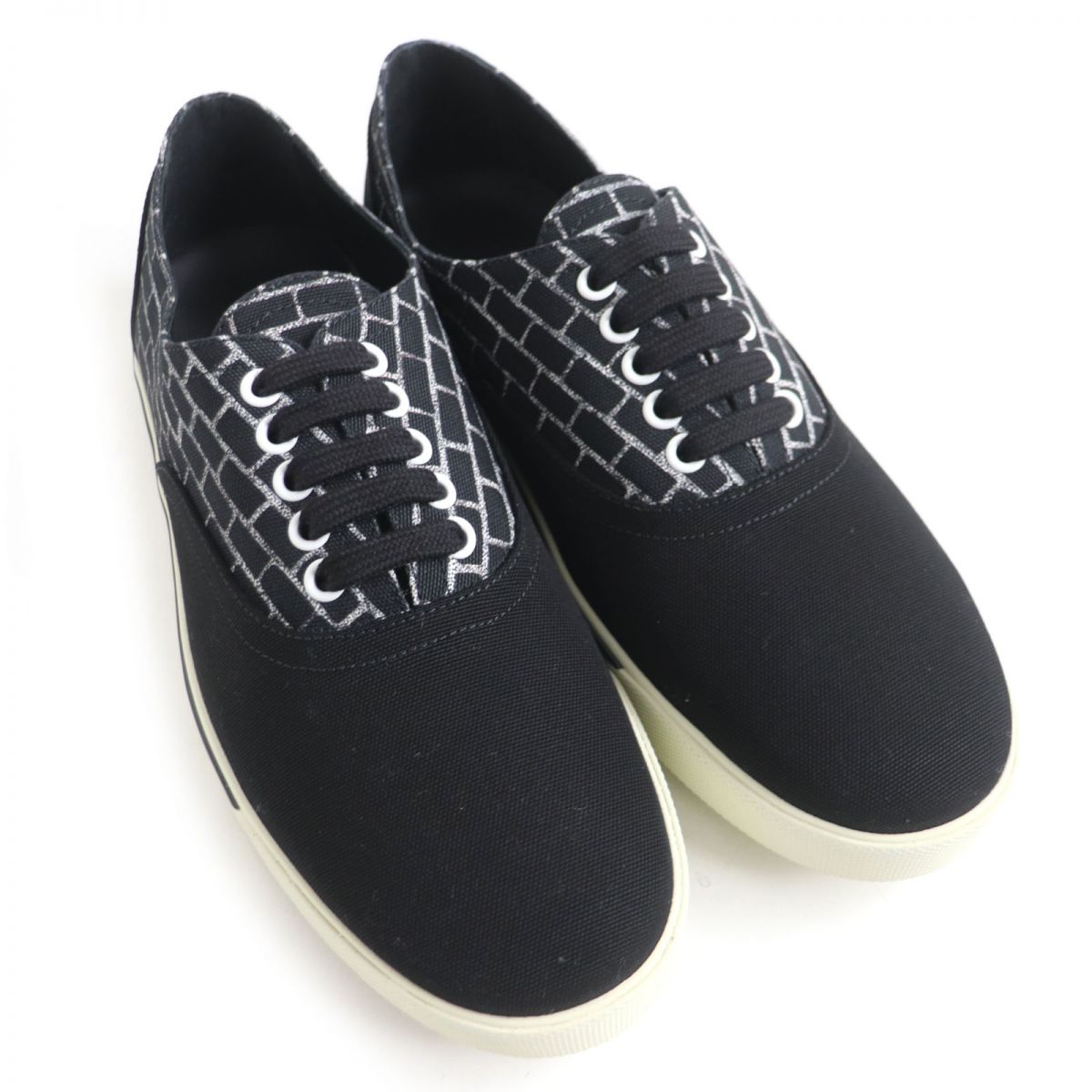 Celine Canvas Lace-up Sneakers Black 41