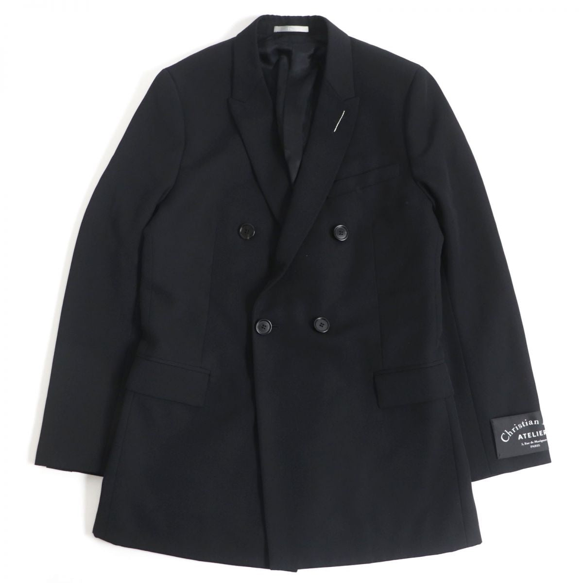 Dior Homme Double Breasted Wool Jacket Black 48