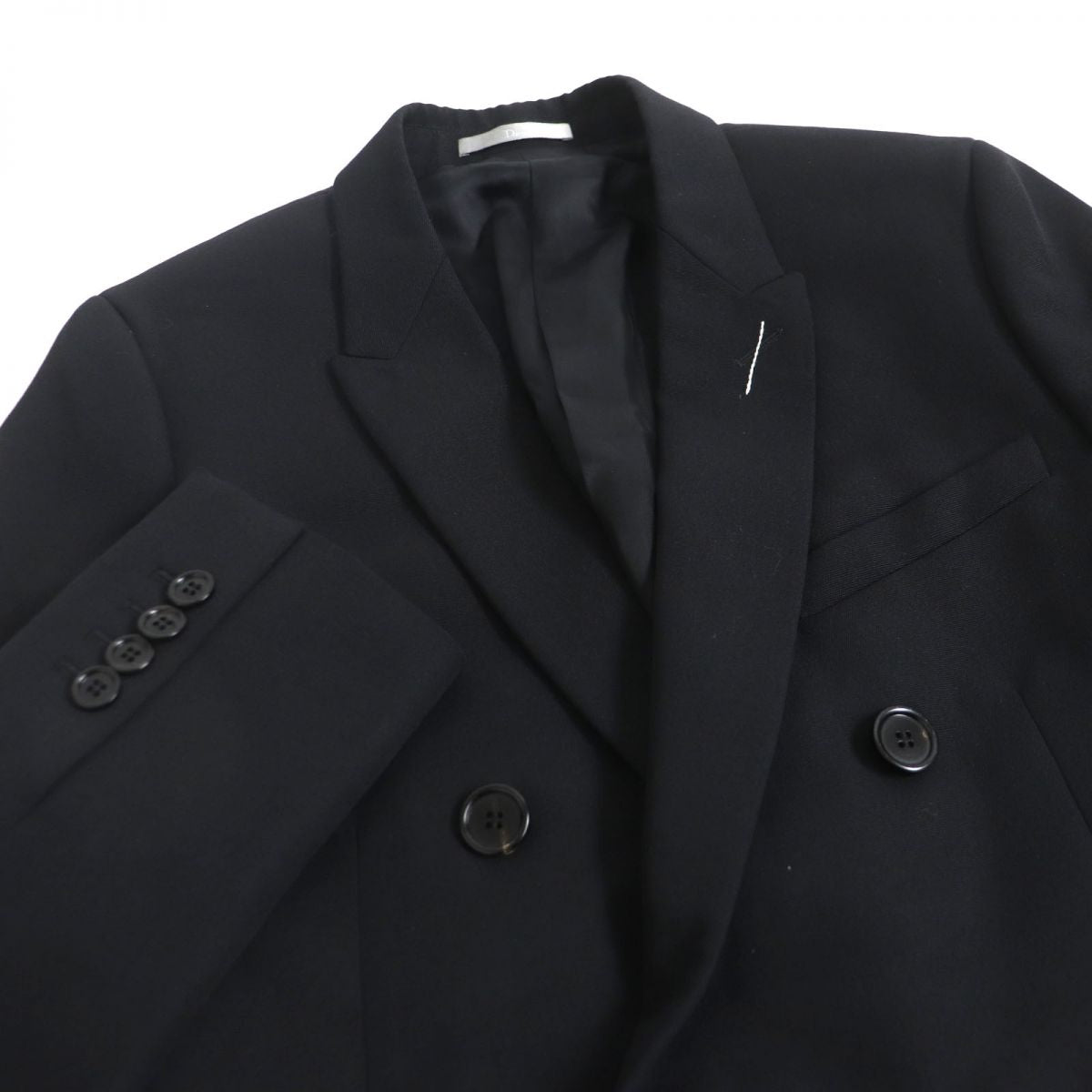 Dior Homme Double Breasted Wool Jacket Black 48