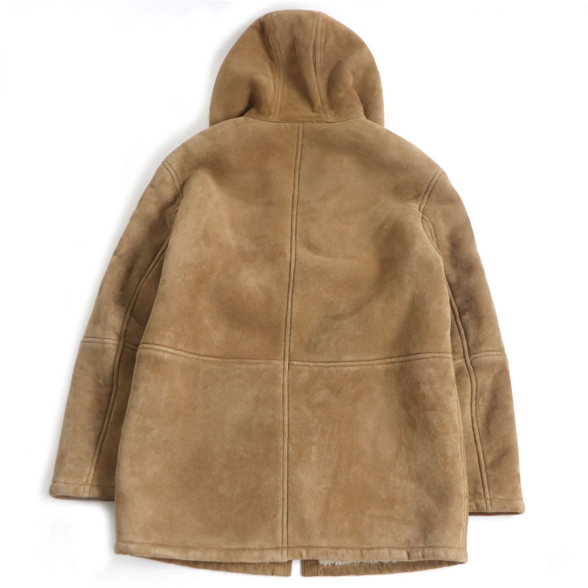 Saint Laurent Hooded Mouton Coat Camel 46