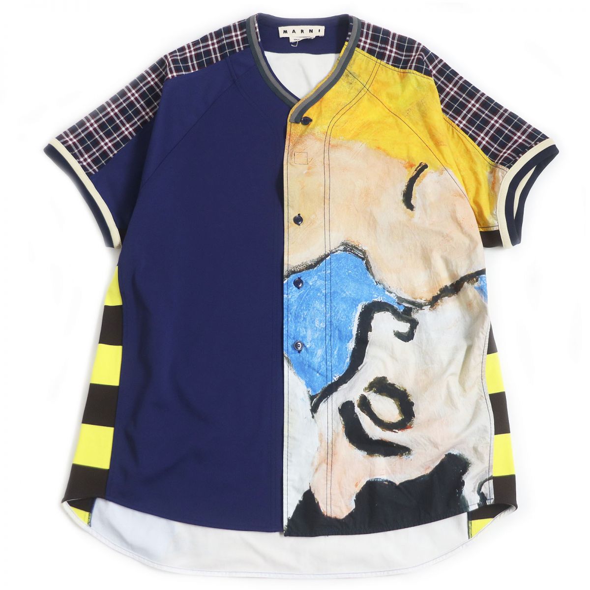 Marni Patchwork Oversized Baseball Shirt Multicolor 48