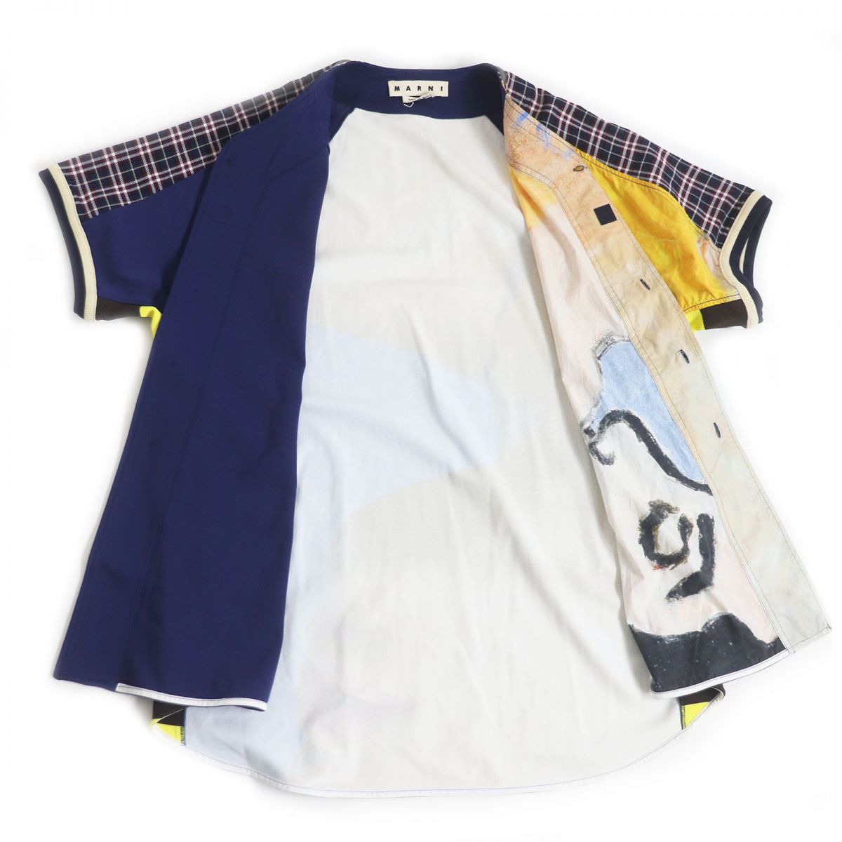 Marni Patchwork Oversized Baseball Shirt Multicolor 48