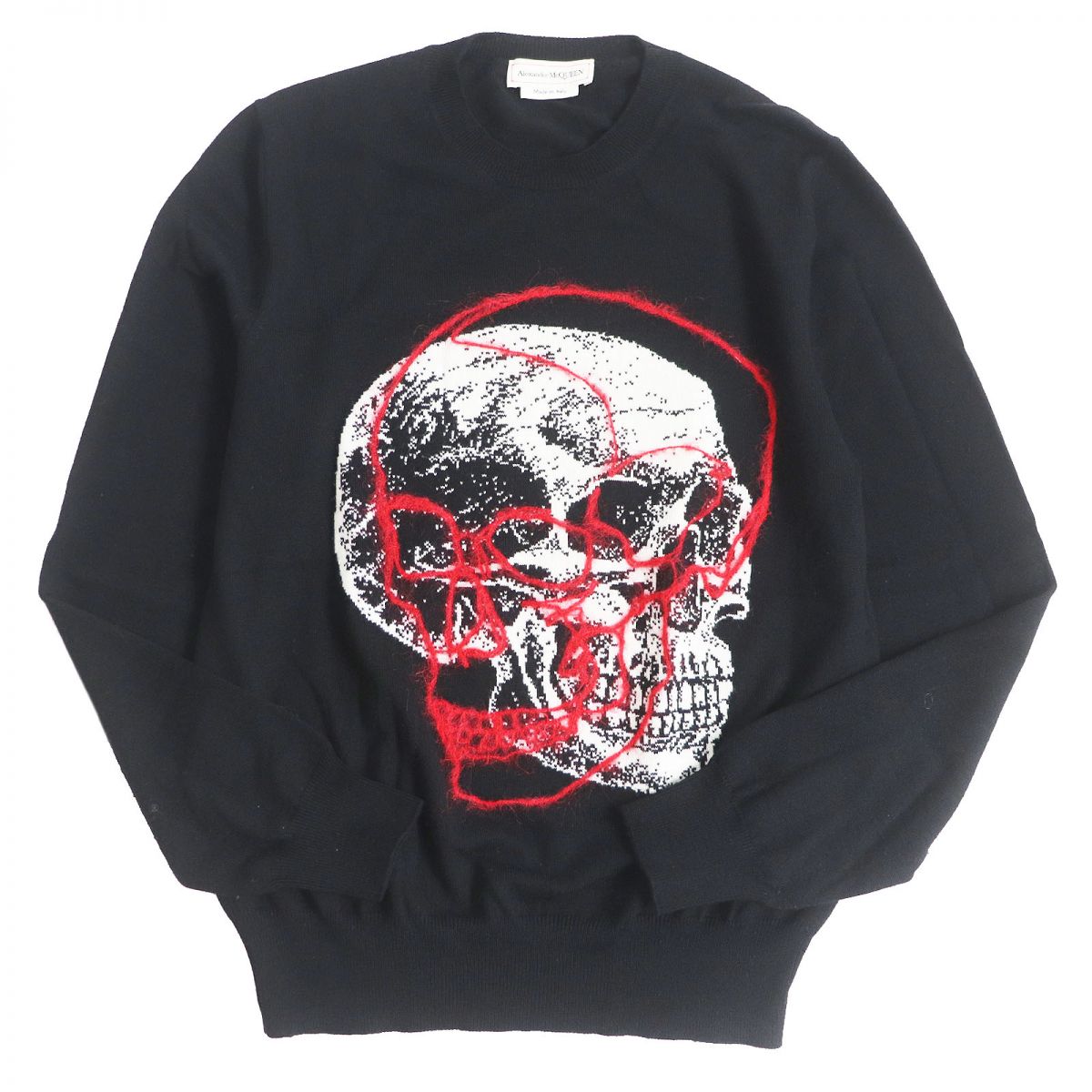 Alexander McQueen Wool Skull Knit Sweater Black S