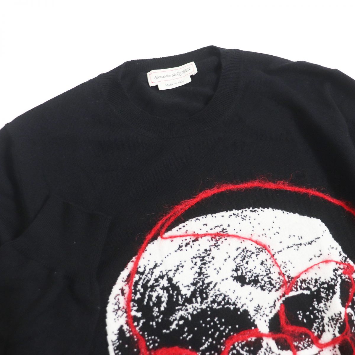 Alexander McQueen Wool Skull Knit Sweater Black S