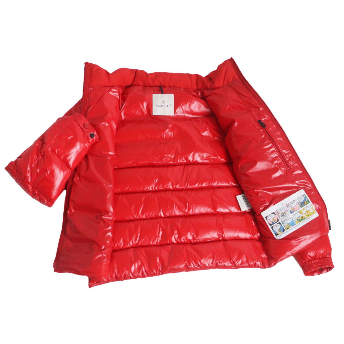 Moncler BRUEL Logo Hooded Down Jacket Red