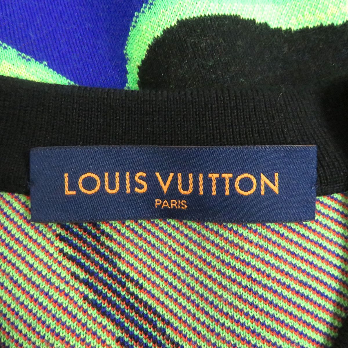 Louis Vuitton Wool Graphic Crew Neck Sweater Black M