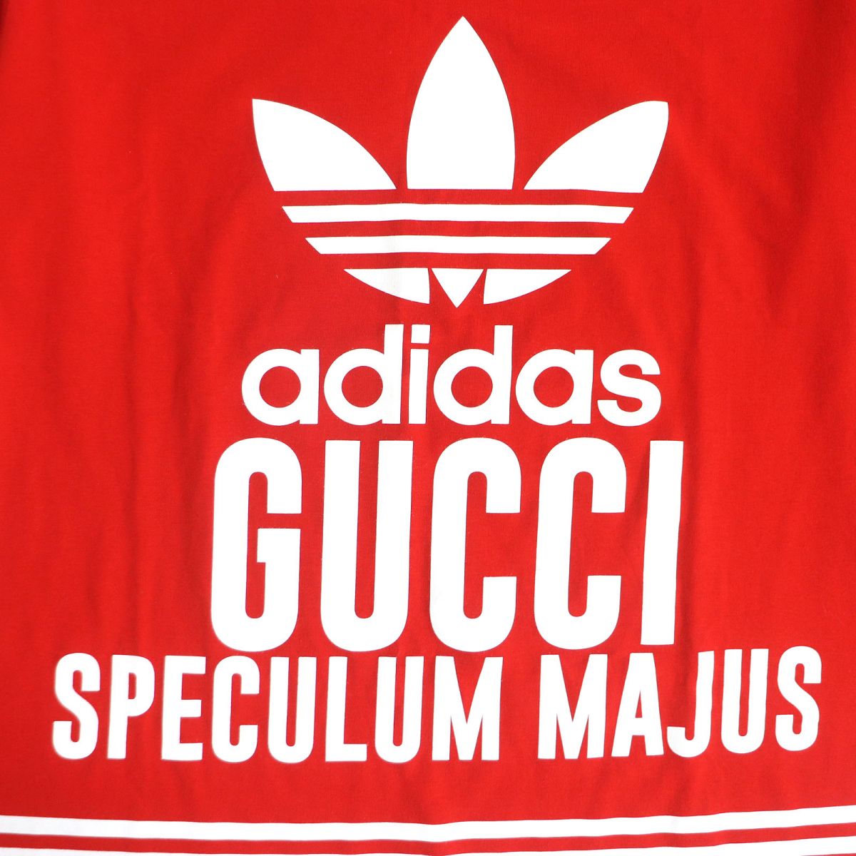 Gucci Adidas Trefoil Logo T-Shirt Red L