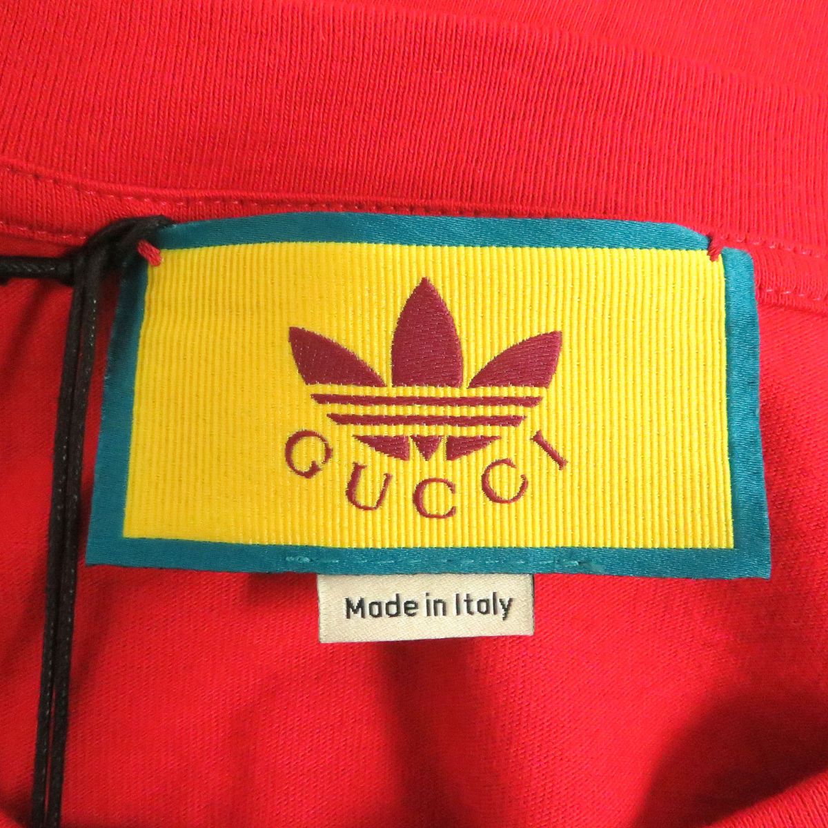 Gucci Adidas Trefoil Logo T-Shirt Red L