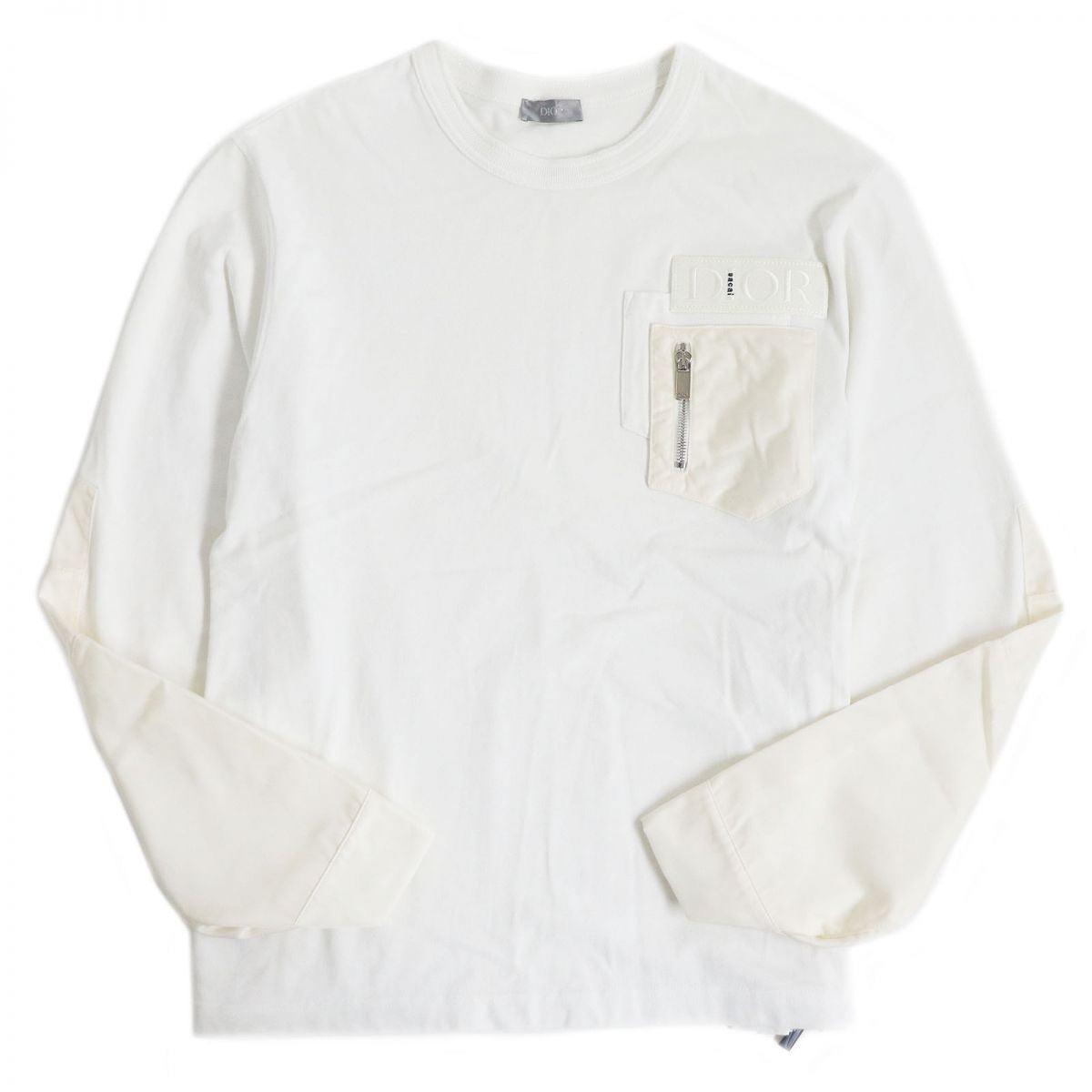 Dior Sacai Nylon Sweatshirt White M