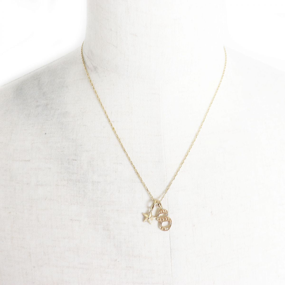 Avalanche 10K Diamond Charm Necklace Yellow Gold