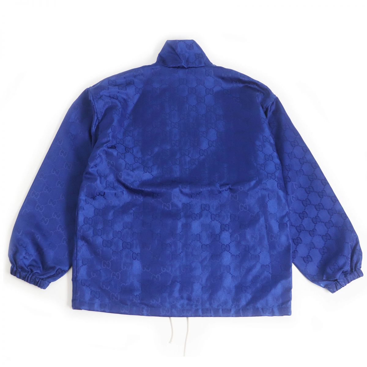 Gucci GG Pattern Leather Track Jacket Blue