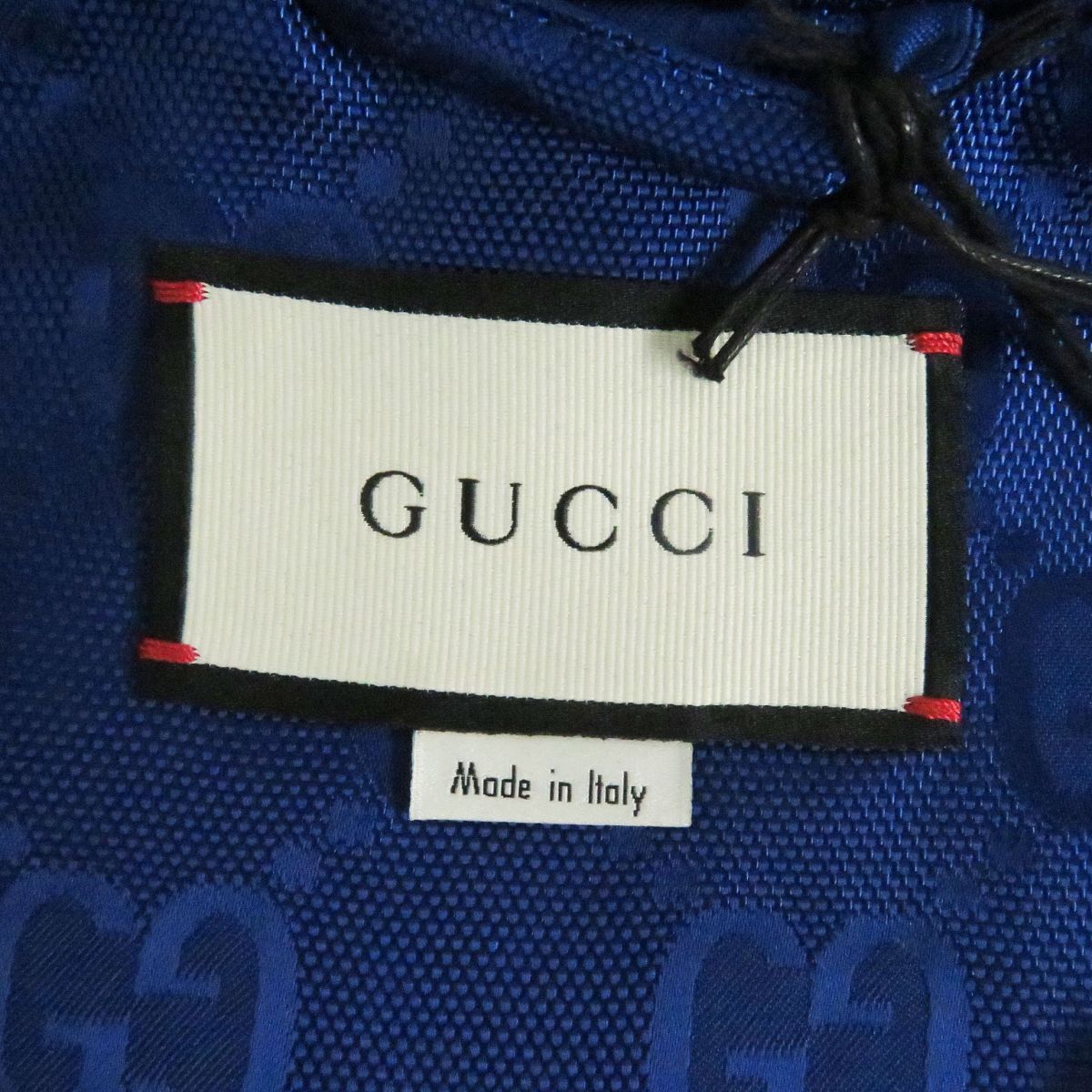 Gucci GG Pattern Leather Track Jacket Blue