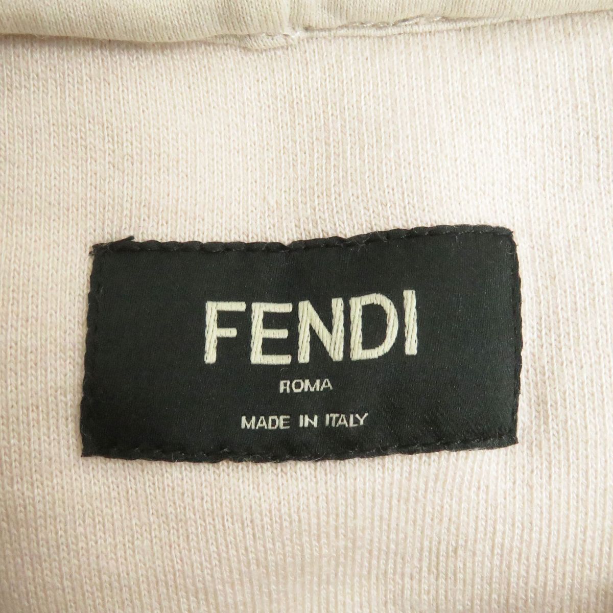 Fendi FF Logo Cashmere Silk Blend Hoodie Pink