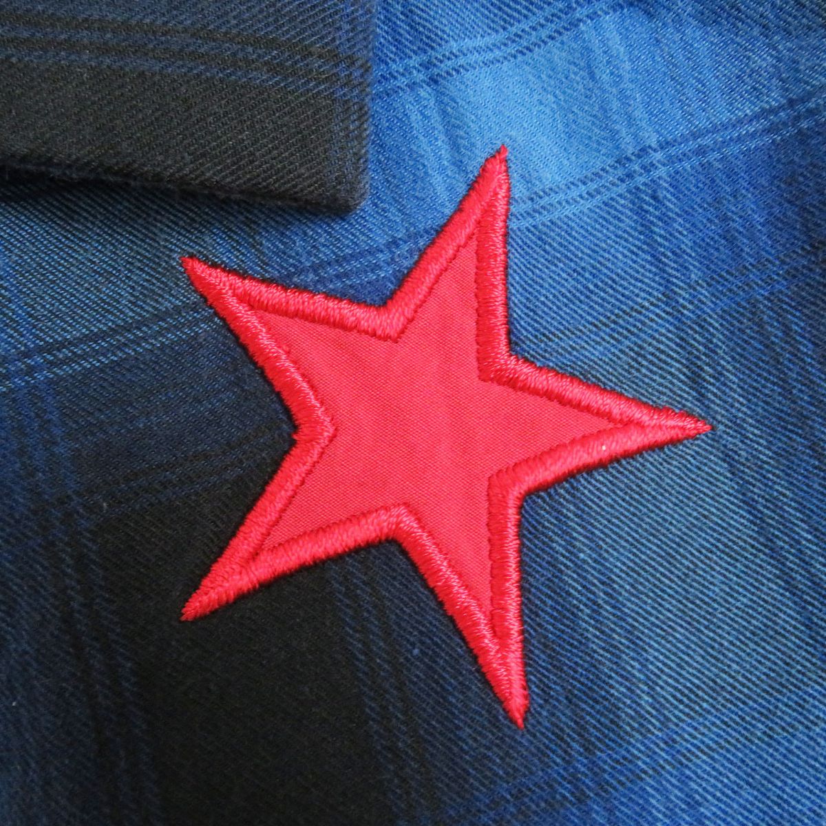 Givenchy Star Patch Check Shirt Blue Size 41