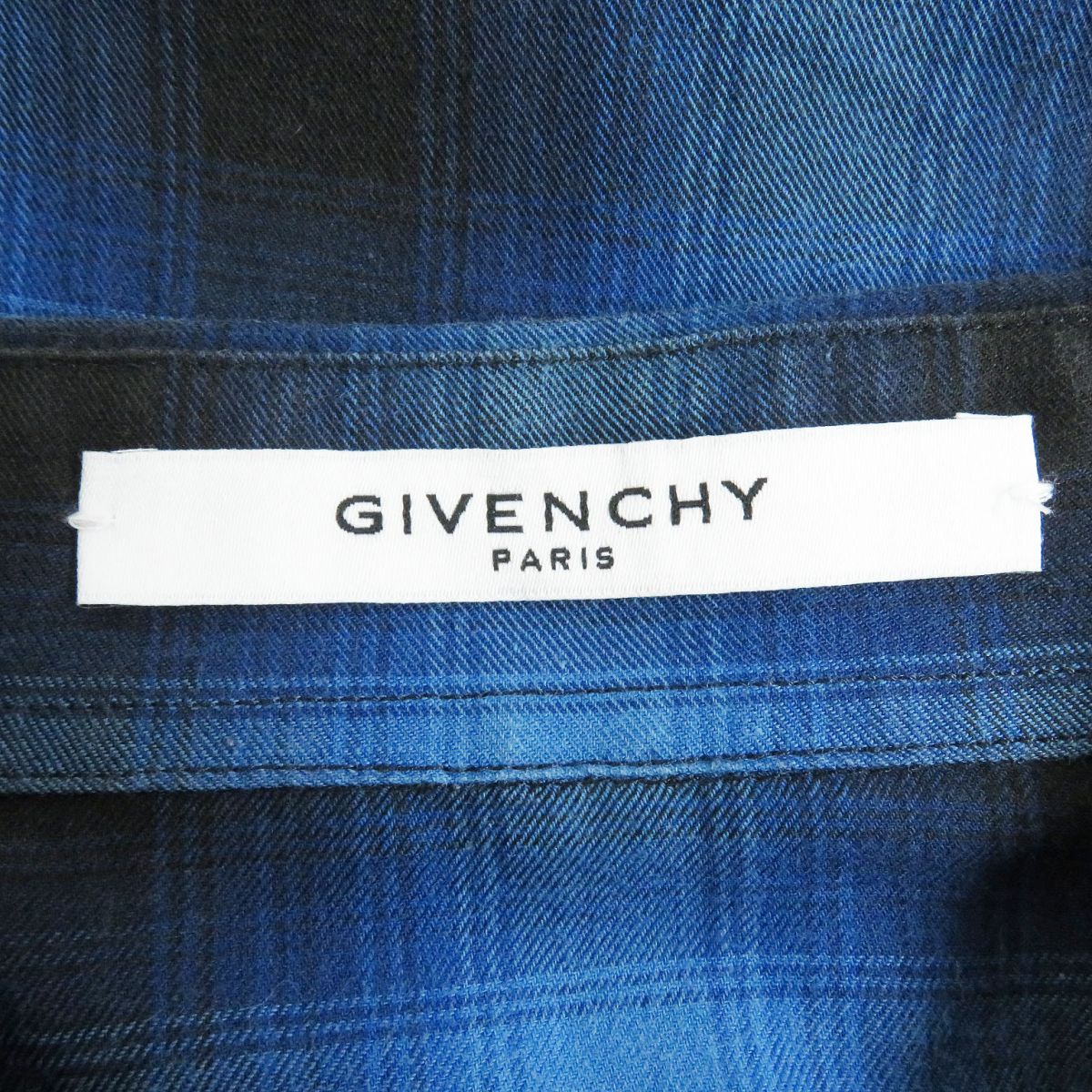 Givenchy Star Patch Check Shirt Blue Size 41