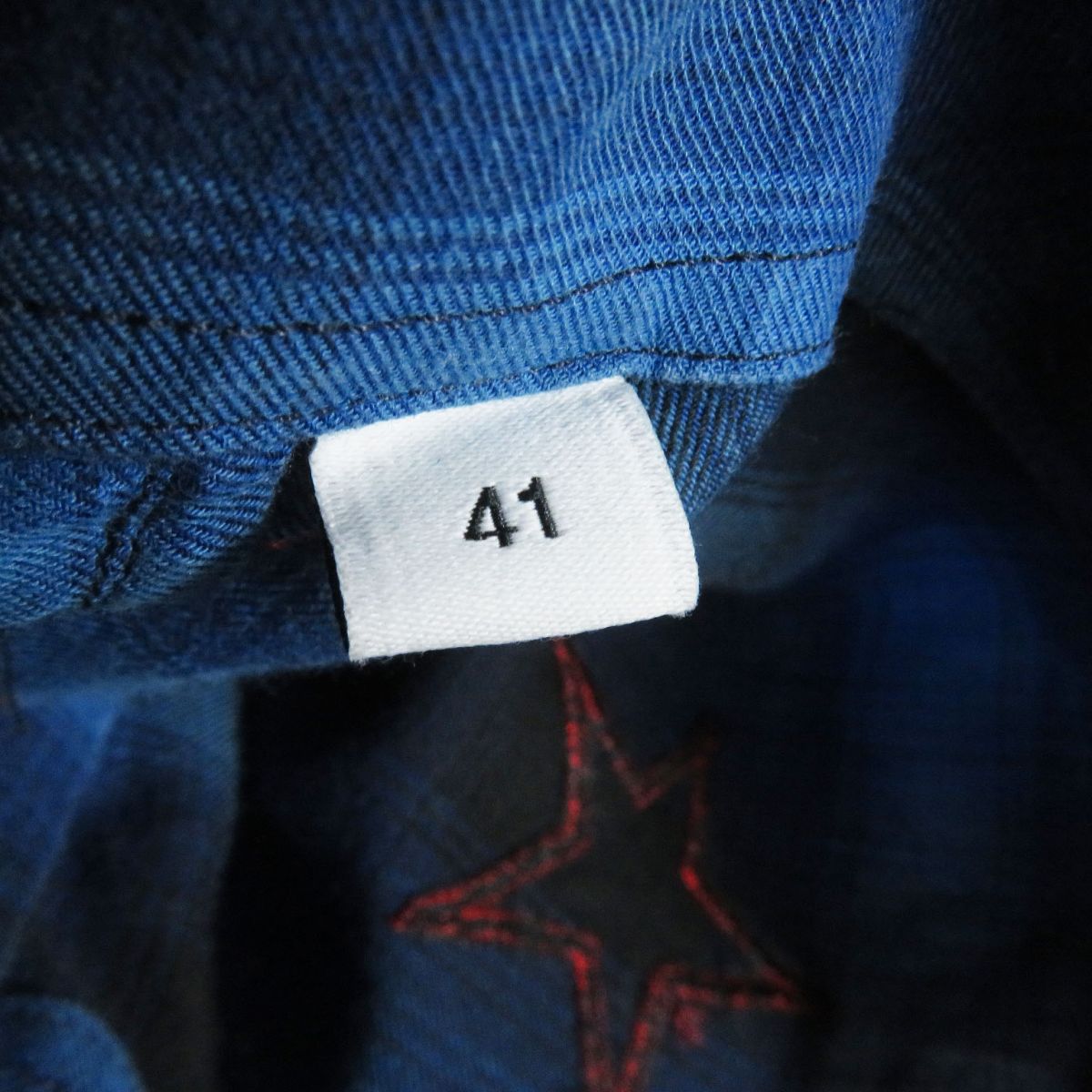 Givenchy Star Patch Check Shirt Blue Size 41