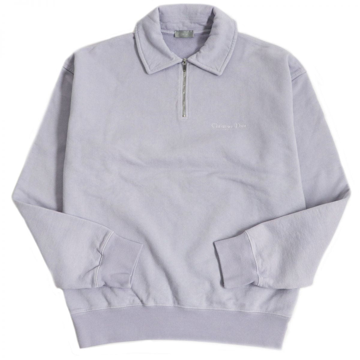 Dior Logo Half-Zip Sweatshirt Purple XS