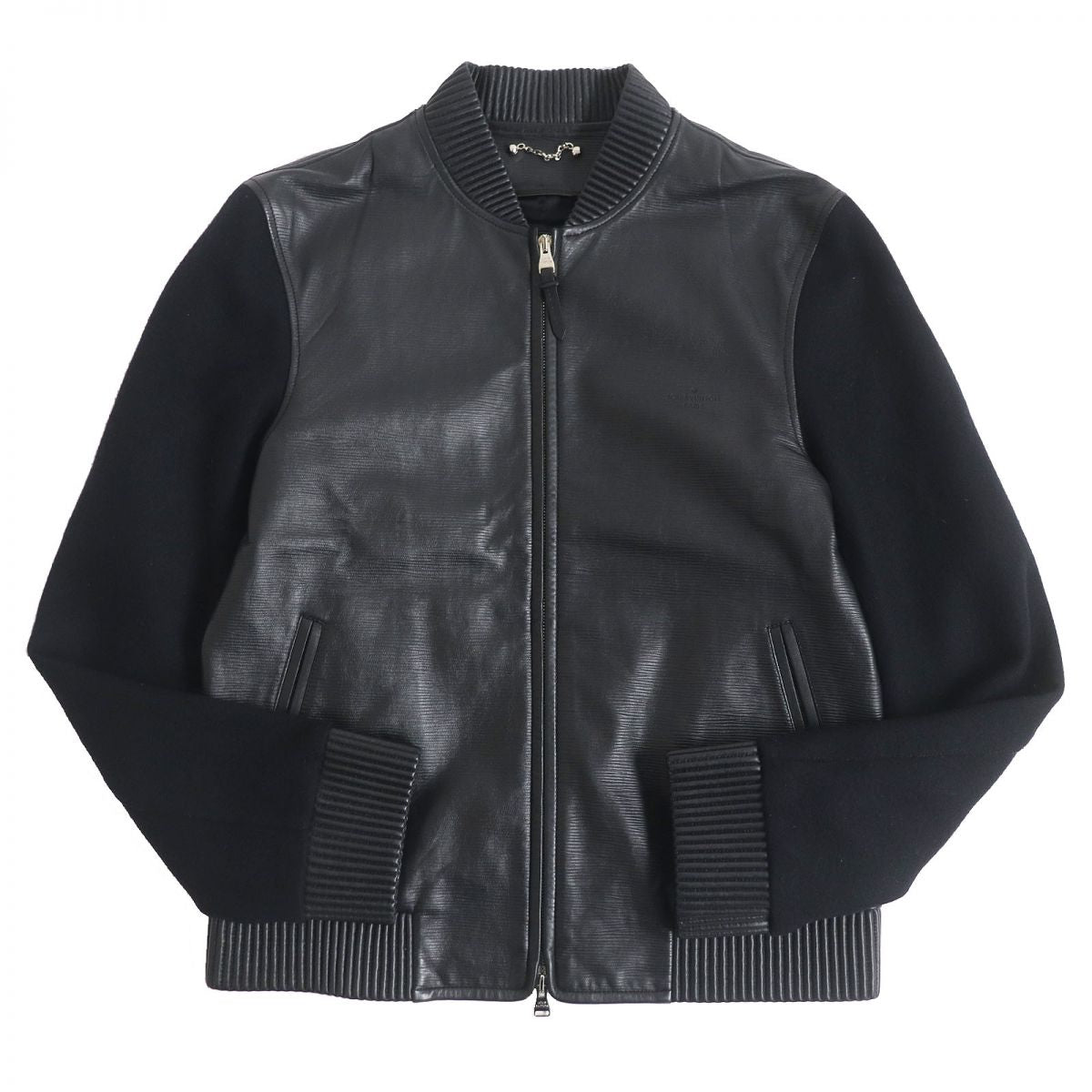 Louis Vuitton Lambskin Epi Leather Cashmere WZIP Jacket