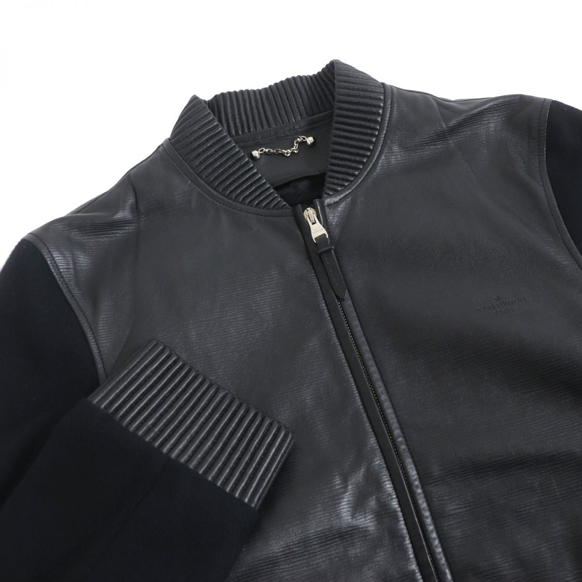 Louis Vuitton Lambskin Epi Leather Cashmere WZIP Jacket