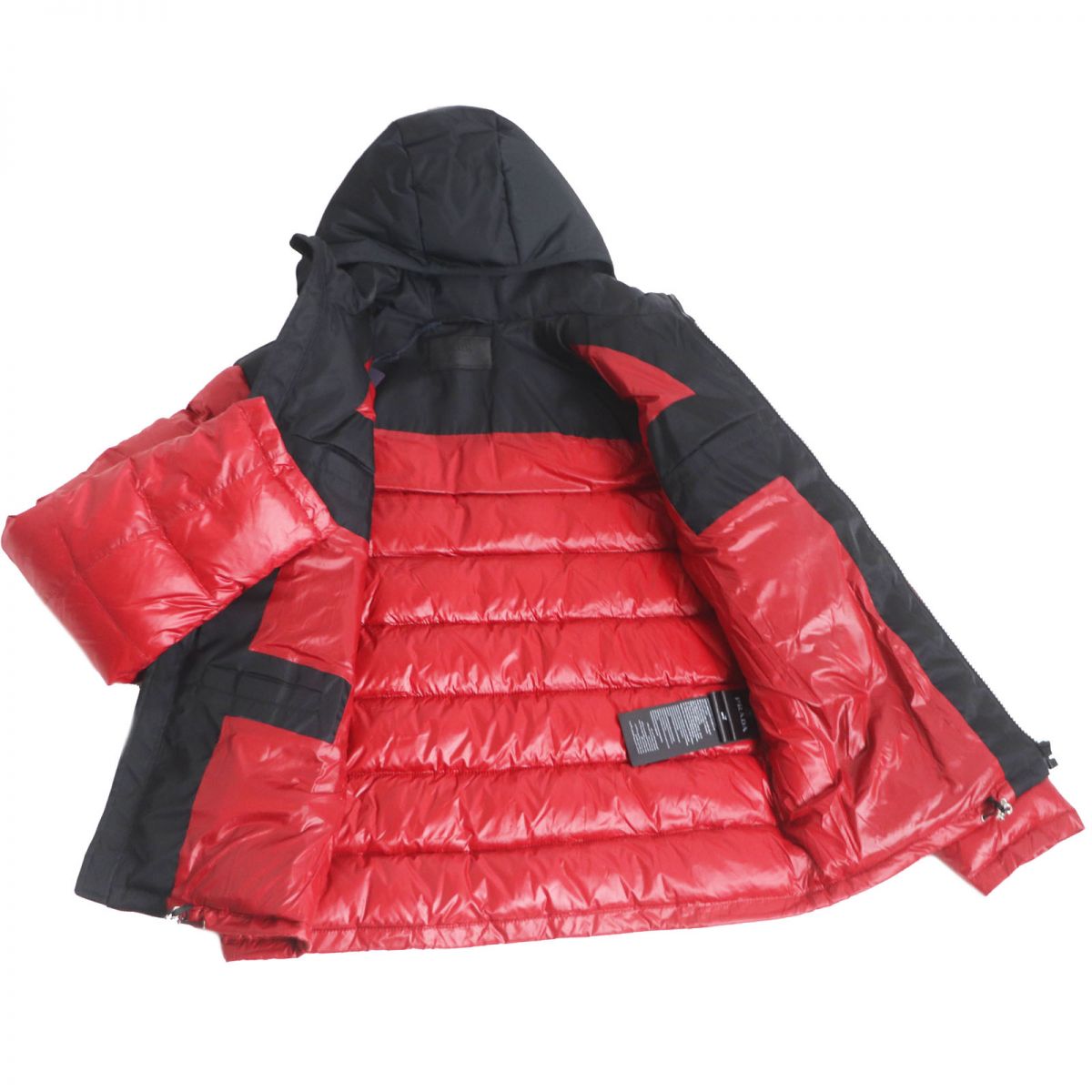 Prada S Triangle Logo Hooded Down Jacket SGB791