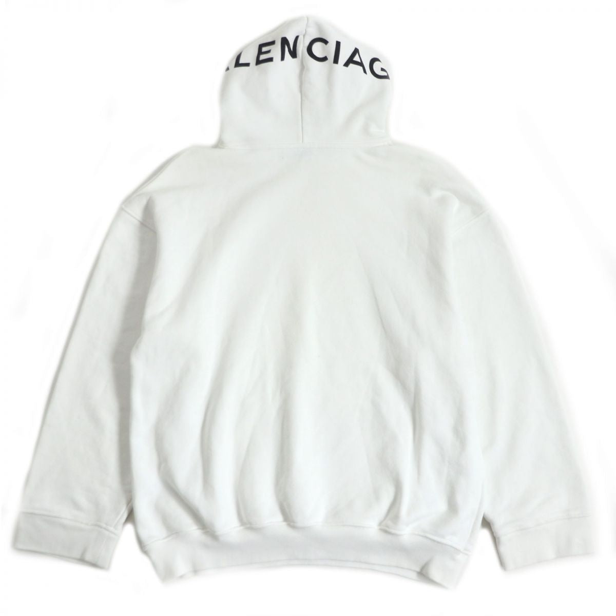 Balenciaga Hood Logo Cotton Sweatshirt L