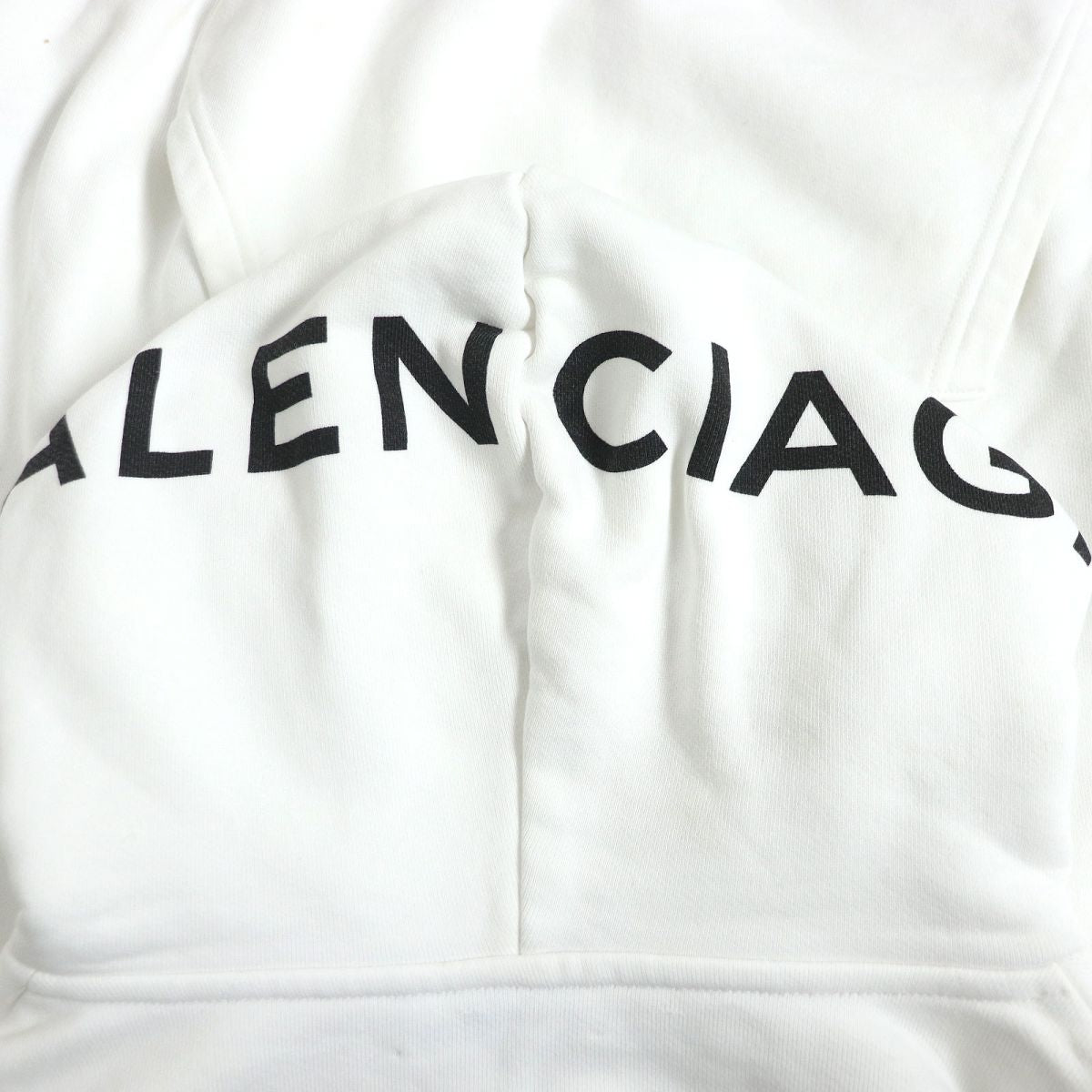 Balenciaga Hood Logo Cotton Sweatshirt L