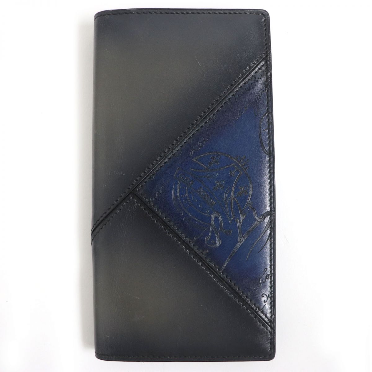 Berluti Santal Patchwork Calligraphy Leather Wallet